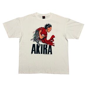 Vintage Akira 1998 Fashion Victim Single Stitch Graphic T-Shirt White Medium